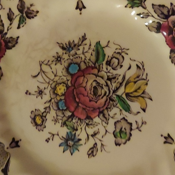3 Pc Vintage Myott Bouquet Staffordshire Side Bread & Butter Plates - Picture 6 of 12